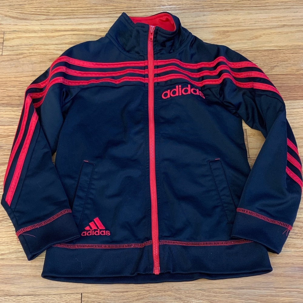 Adidas Black and Red Track Jacket
